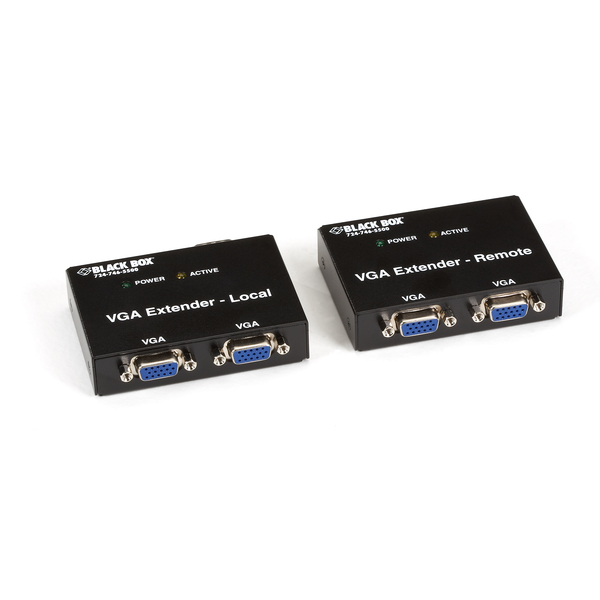 Black Box Vga Extender Kit, 2-Port Local, 2-Port R AC555A-R2